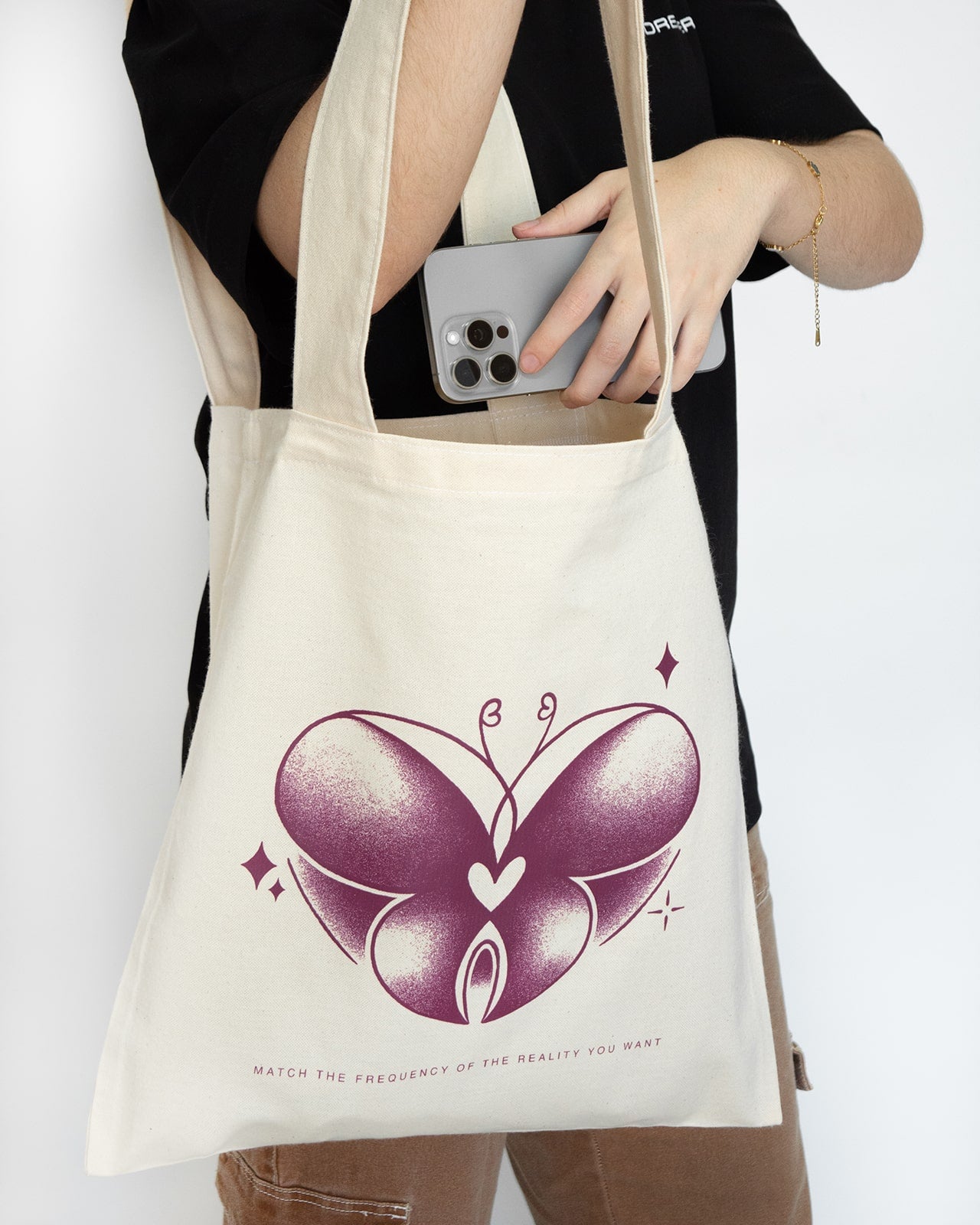 Butterfly Heart Tote Bag