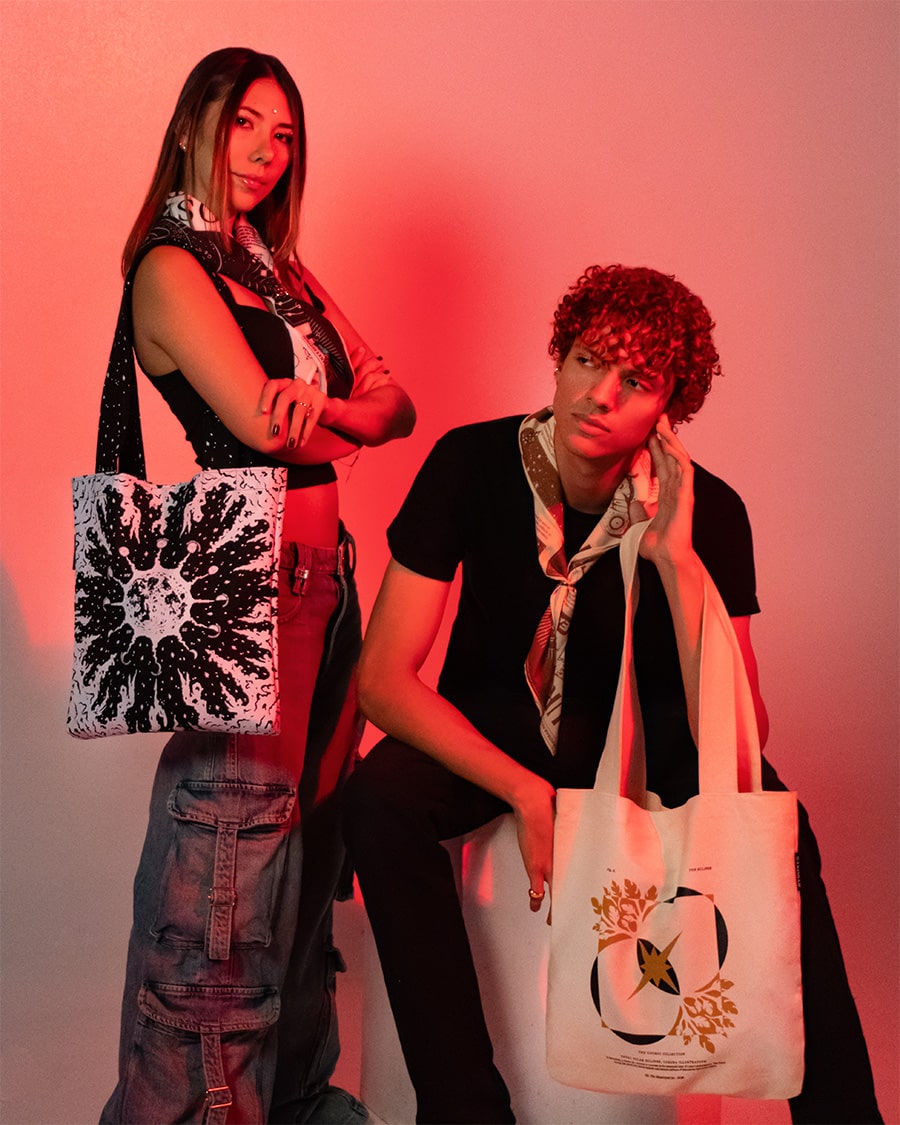 Cloudy Moon Tote Bag