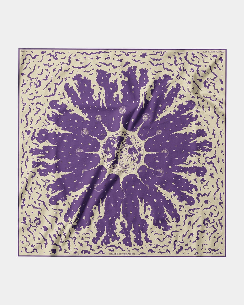 Cloudy Moon Bandana