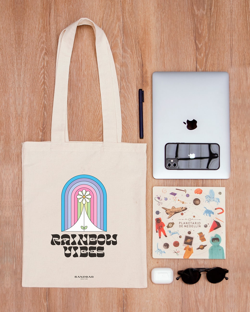 Rainbow Vibes Tote Bag